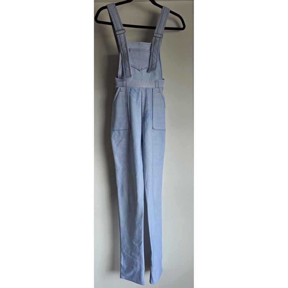 BlackMilk Sleeveless Overall Jumpsuit XXS Light Blue Trompe L'oeil NWT Australia